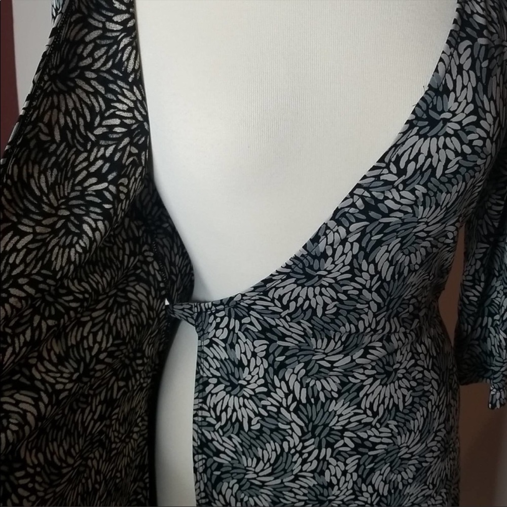 Bcbg Maxazria Blue Gray Patterned Wrap Dress,Size… - image 5